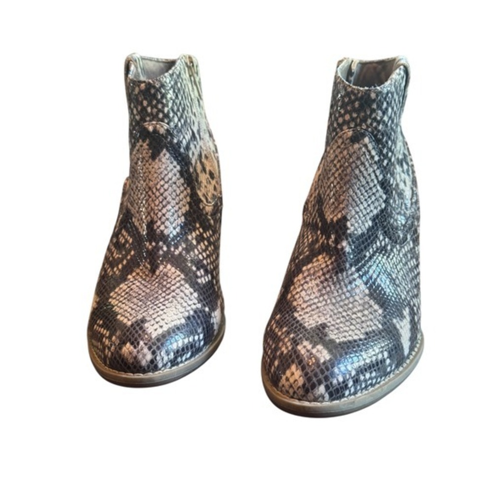 Vionic Orthaheel Windom Leather Ankle Boots in SnakeskinSize 7 - Picture 3 of 7